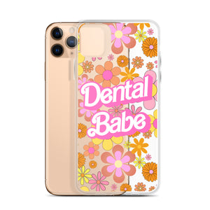 
            
                Load image into Gallery viewer, Dental Babe Retro Floral Design Clear Case for iPhone®
            
        