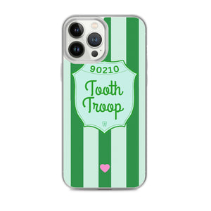 Tooth Troop Stripe Clear Case for iPhone®