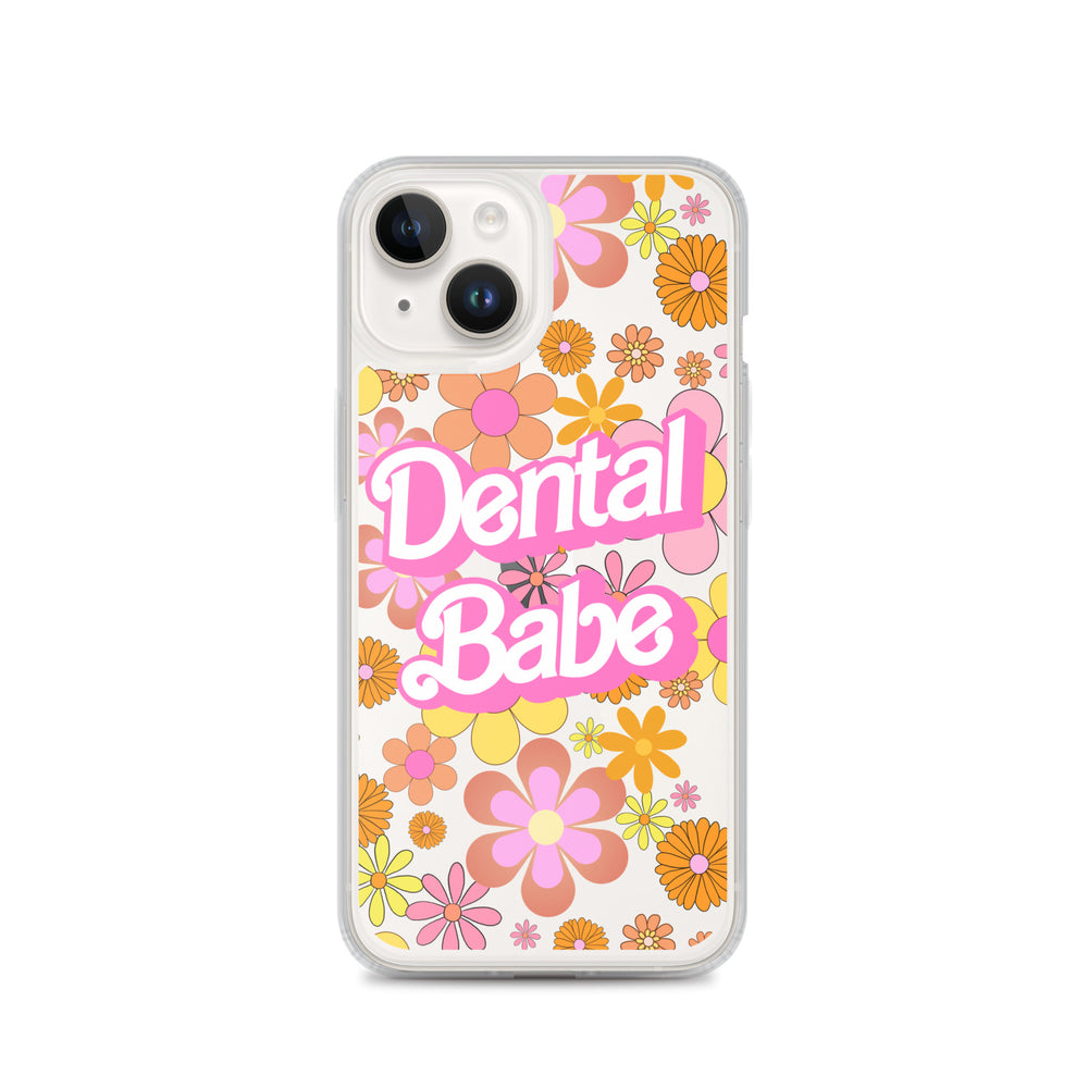 
            
                Load image into Gallery viewer, Dental Babe Retro Floral Design Clear Case for iPhone®
            
        
