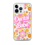 Dental Babe Retro Floral Design Clear Case for iPhone®