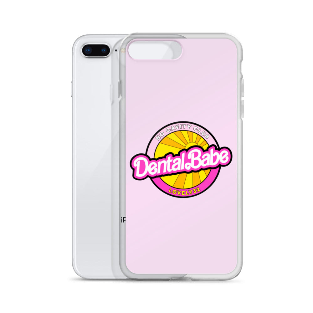 Dental Babe No Cavity Club Retro Design Pink Clear Case for iPhone®