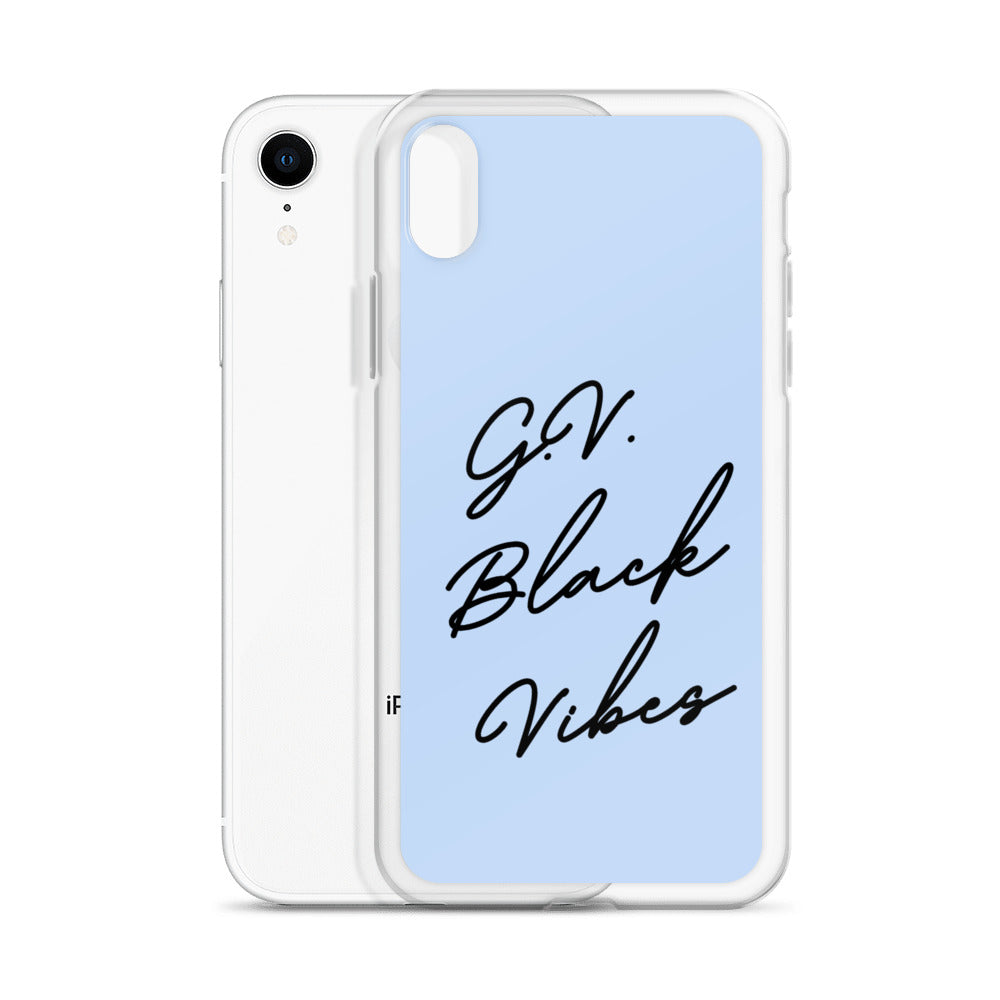 G.V Black Vibes Blue Clear Case for iPhone®