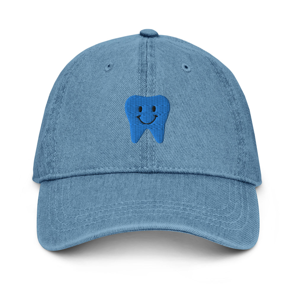 Blue Happy Tooth Denim Hat