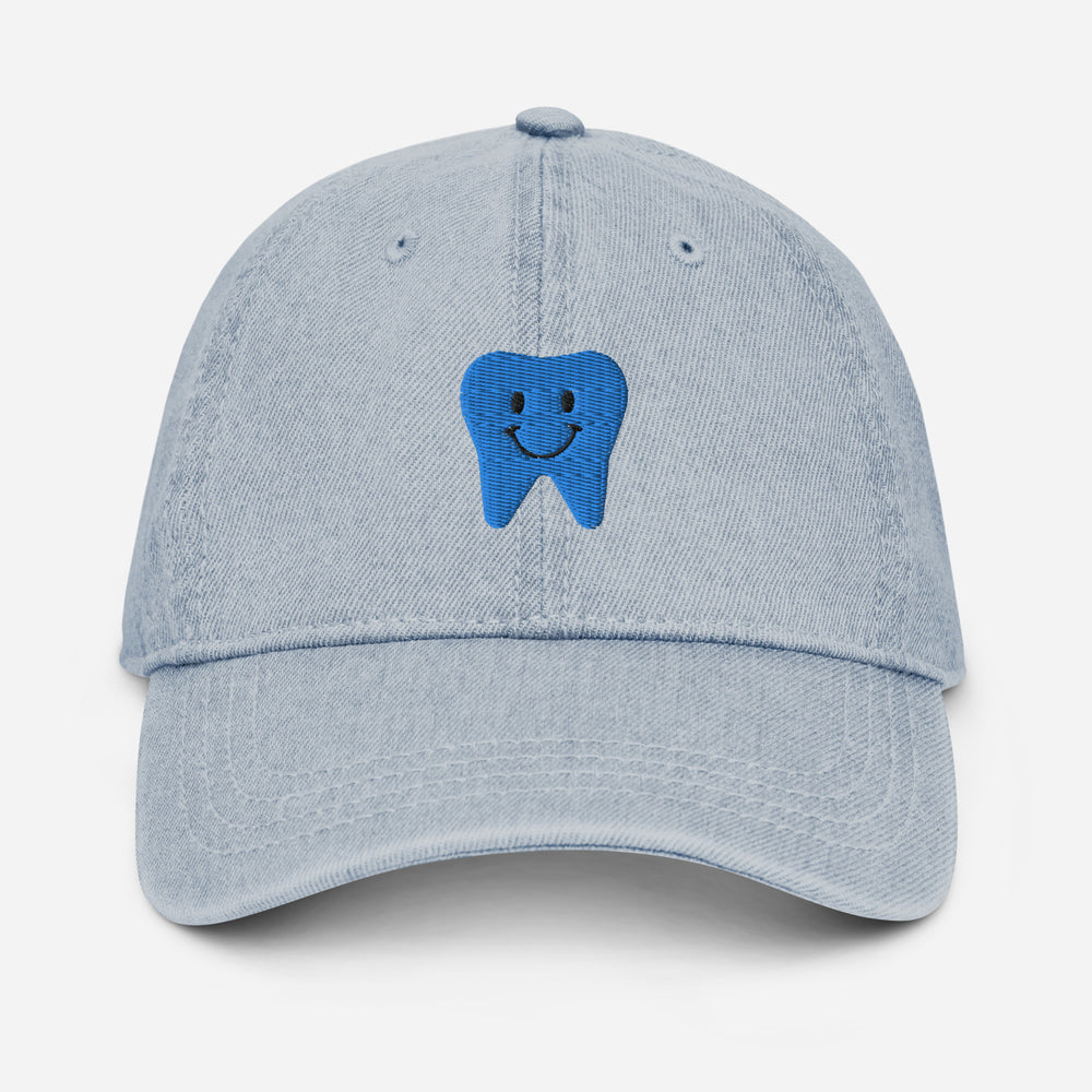 Blue Happy Tooth Denim Hat