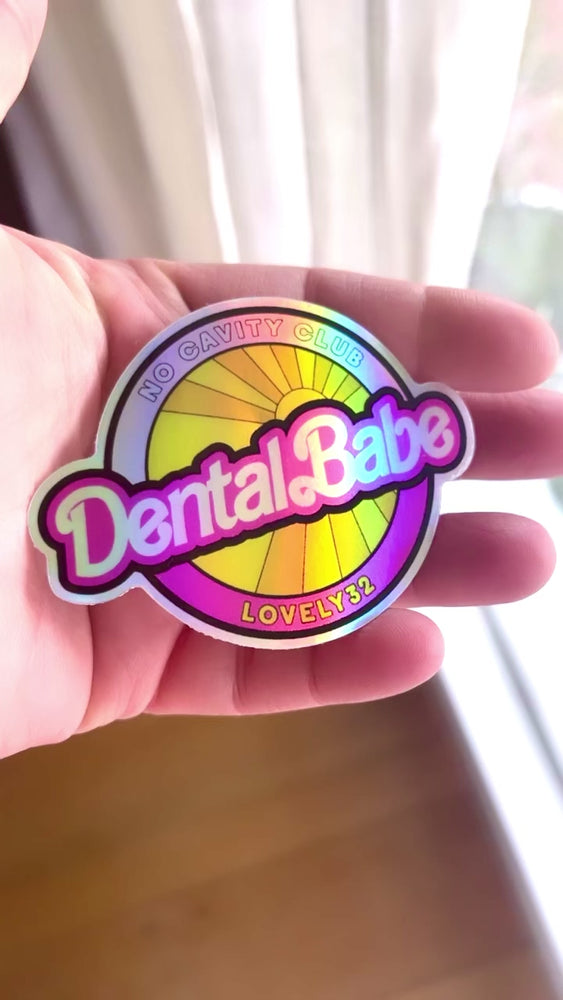 
            
                Load and play video in Gallery viewer, No Cavity Club Dental Babe Holographic Sticker
            
        
