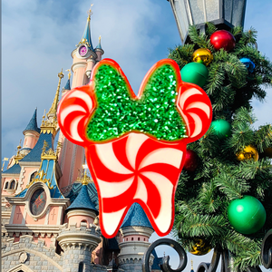 Peppermint Minnie Tooth Pin- Holiday Pin
