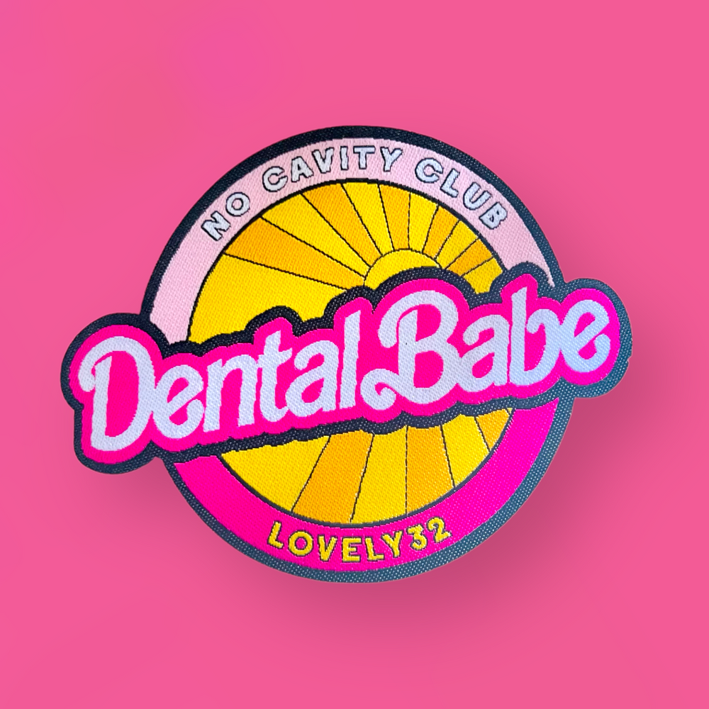 No Cavity Club Dental Babe Iron-on Patch