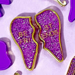 Specialty Best Friends Tooth Pin - Purple Glitter