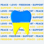 Ukraine Flag Tooth Pin