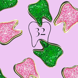
            
                Load image into Gallery viewer, Original Tooth Pin - Pink Glitter
            
        
