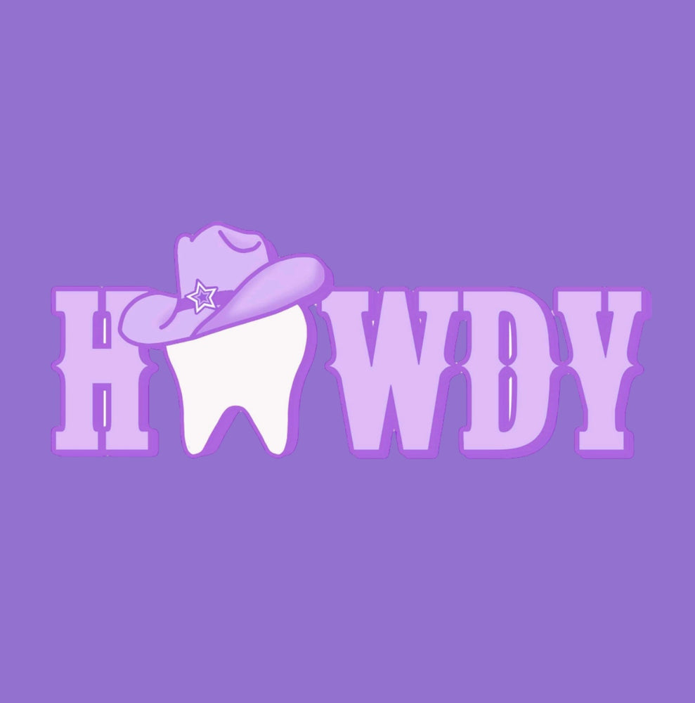 Howdy Cowgirl Tooth Sticker