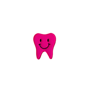 Specialty Pin - Dark Pink Happy Tooth Pin