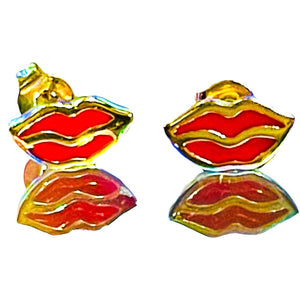Earrings-  Red Lips