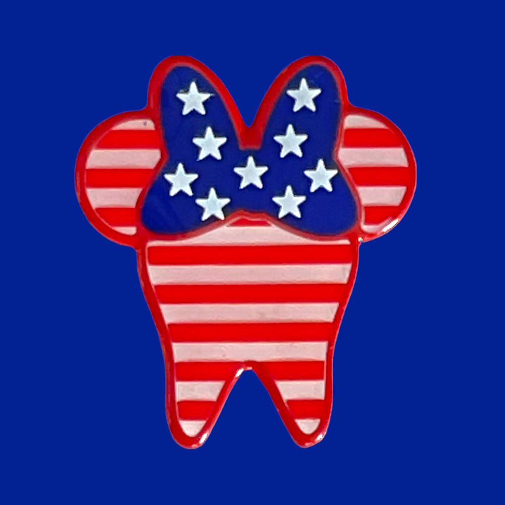Patriotic Minnie Tooth Pin