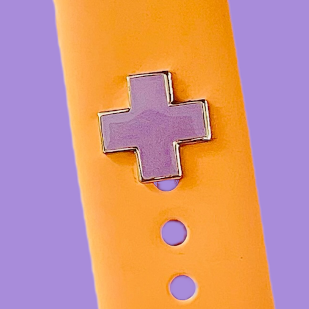 
            
                Load image into Gallery viewer, Lavender Cross Smartwatch Charm
            
        
