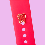 Red Glitter Tooth Smartwatch Charm
