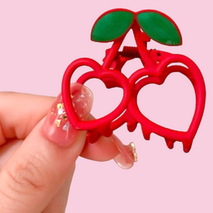 
            
                Load image into Gallery viewer, Cherry Heart Hair Clip
            
        