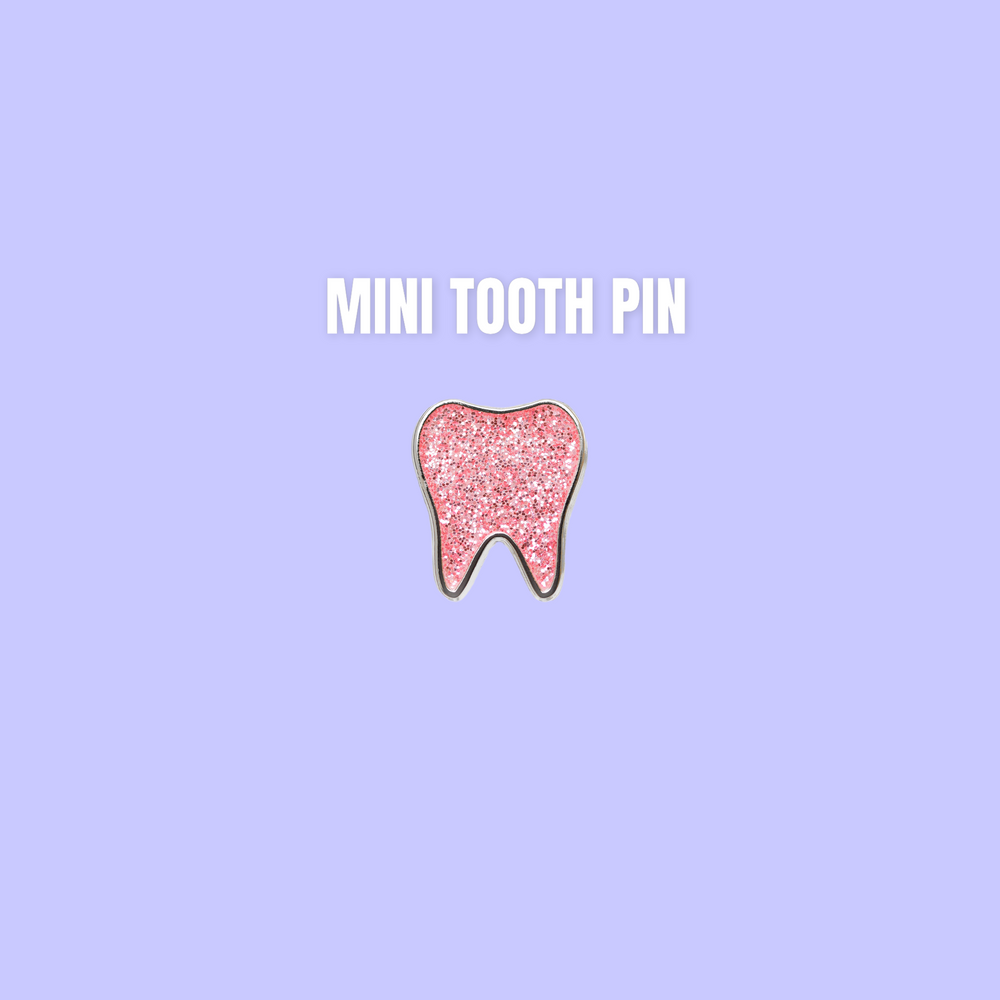 
            
                Load image into Gallery viewer, Pink Glitter Mini Tooth Pin
            
        