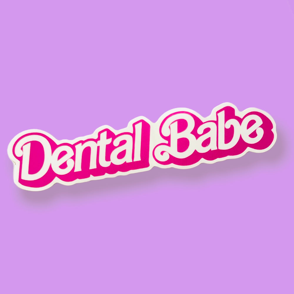 Dental Babe Sticker- retro style