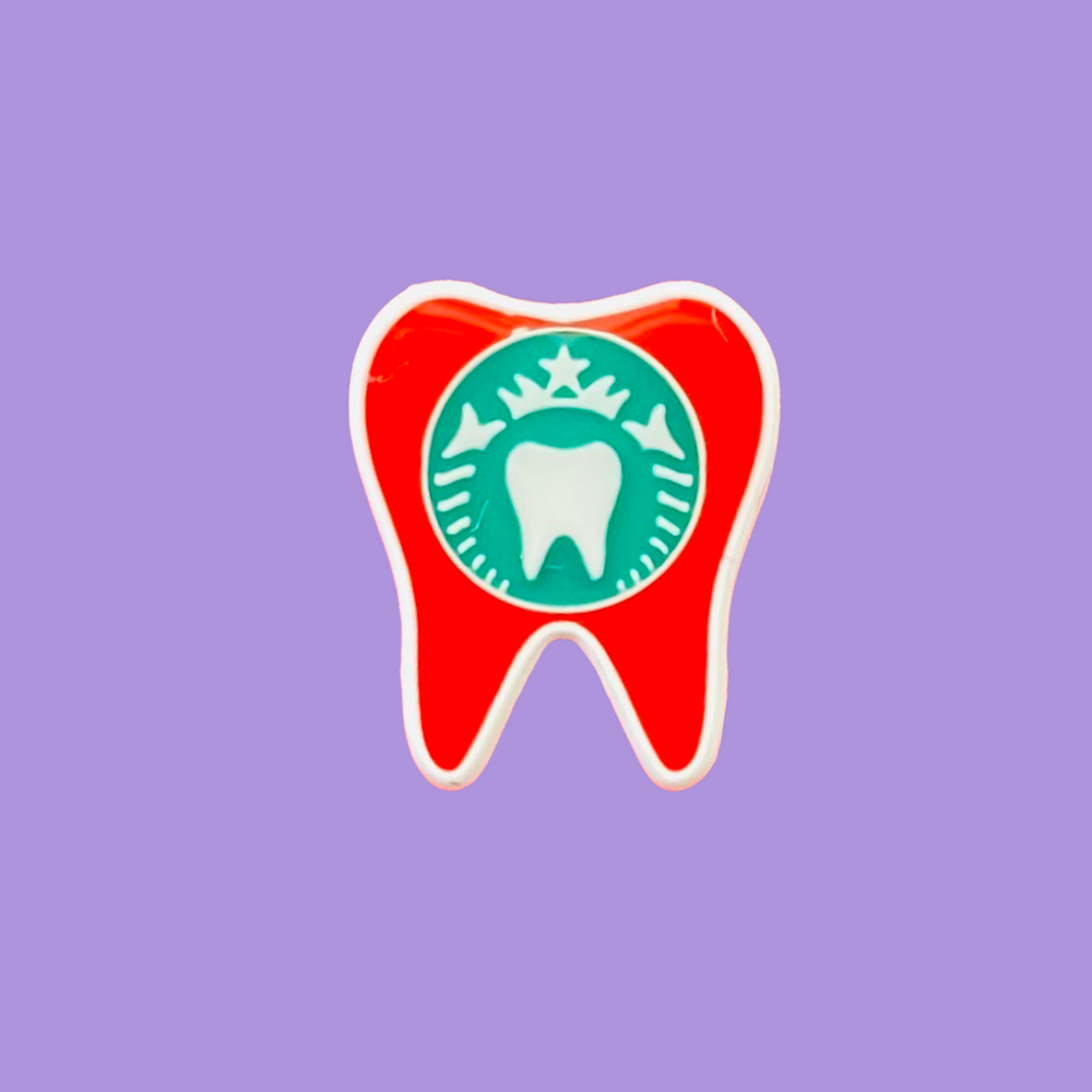 Holiday Red Cup Coffee Tooth Pin- Starbucks Inspired
