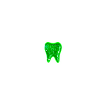 Green Glitter Mini Tooth Pin