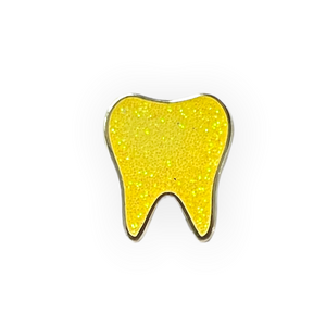 Original Tooth Pin- Yellow Glitter