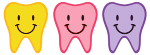 
            
                Load image into Gallery viewer, Happy Tooth Sticker Sheet - 3 colors
            
        