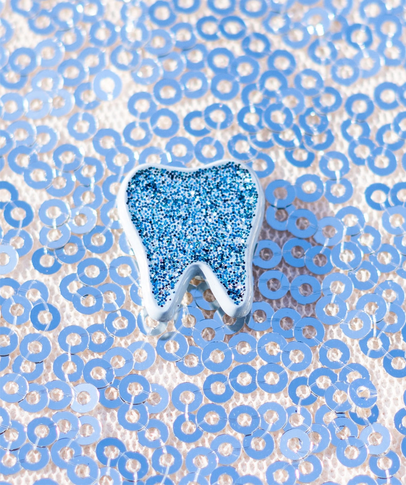 Original Tooth Pin- Light Blue  Glitter AND Lilac Glitter