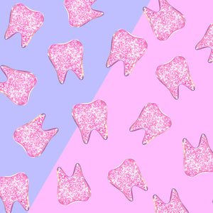 
            
                Load image into Gallery viewer, Original Tooth Pin - Pink Glitter
            
        