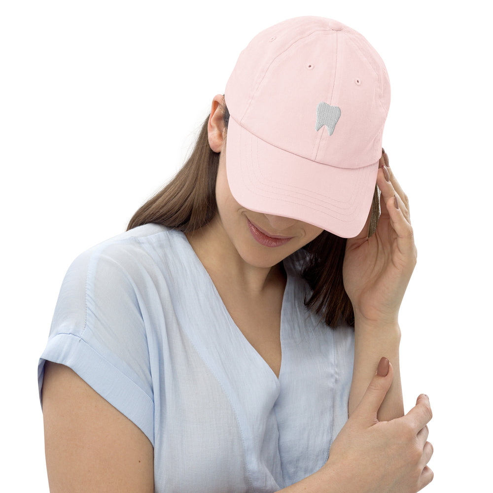 
            
                Load image into Gallery viewer, Embroidered White Tooth -Pastel Baseball Hat
            
        