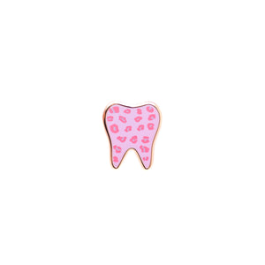 Specialty Tooth Pin - Pink Leopard