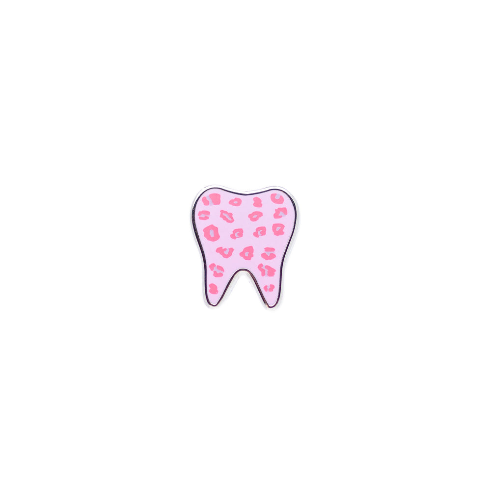 Specialty Tooth Pin - Pink Leopard
