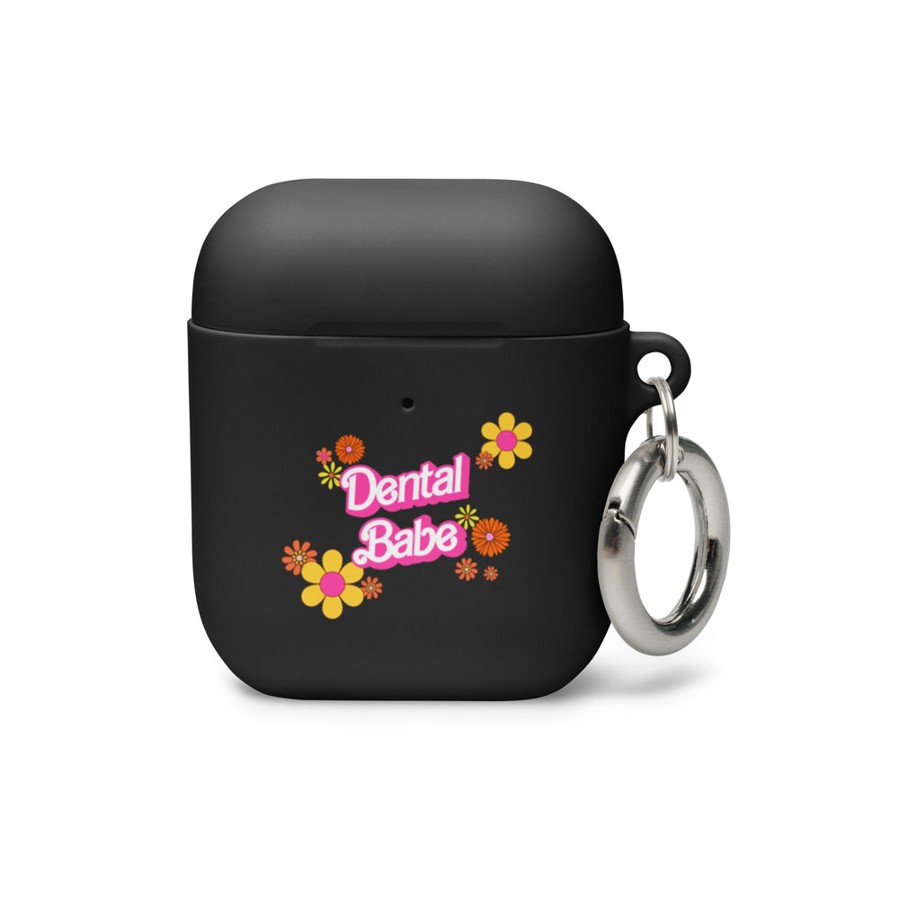 Dental Babe Retro Floral Rubber Case for AirPods®