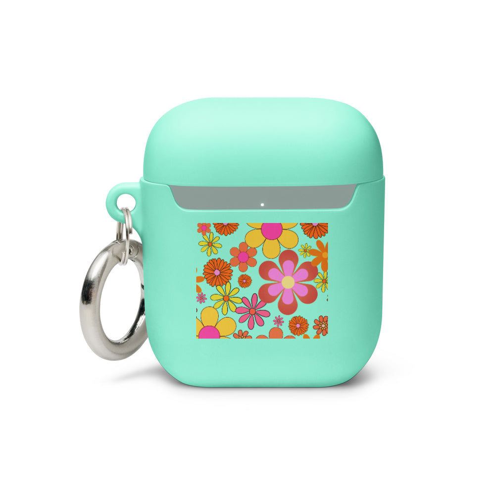 Dental Babe Retro Floral Rubber Case for AirPods®