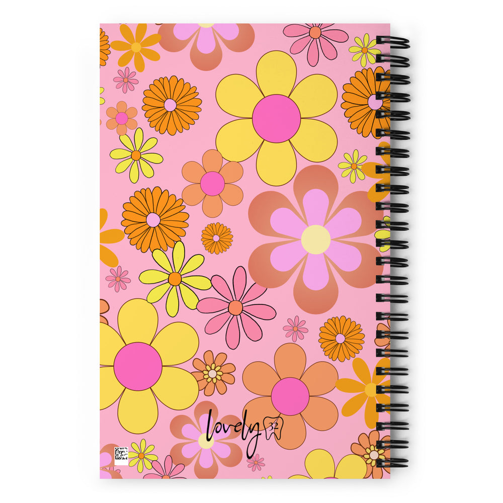 Dental Babe Floral Retro Spiral Notebook