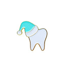 Specialty Tooth Pin - White Santa in Turquoise Hat