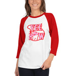 YeeHaw Cowgirl Tooth 3/4 sleeve Raglan Shirt