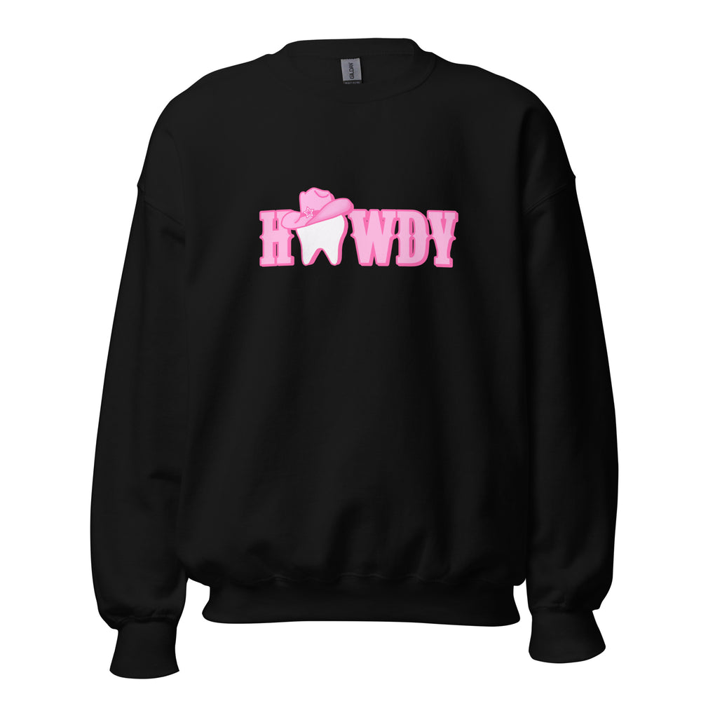 Howdy Cowgirl Tooth Pink Hat Sweatshirt Pink Design