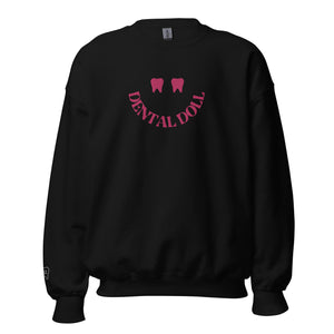 
            
                Load image into Gallery viewer, Dental Doll Happy Tooth Smile Sweatshirt Pink Embroidery
            
        