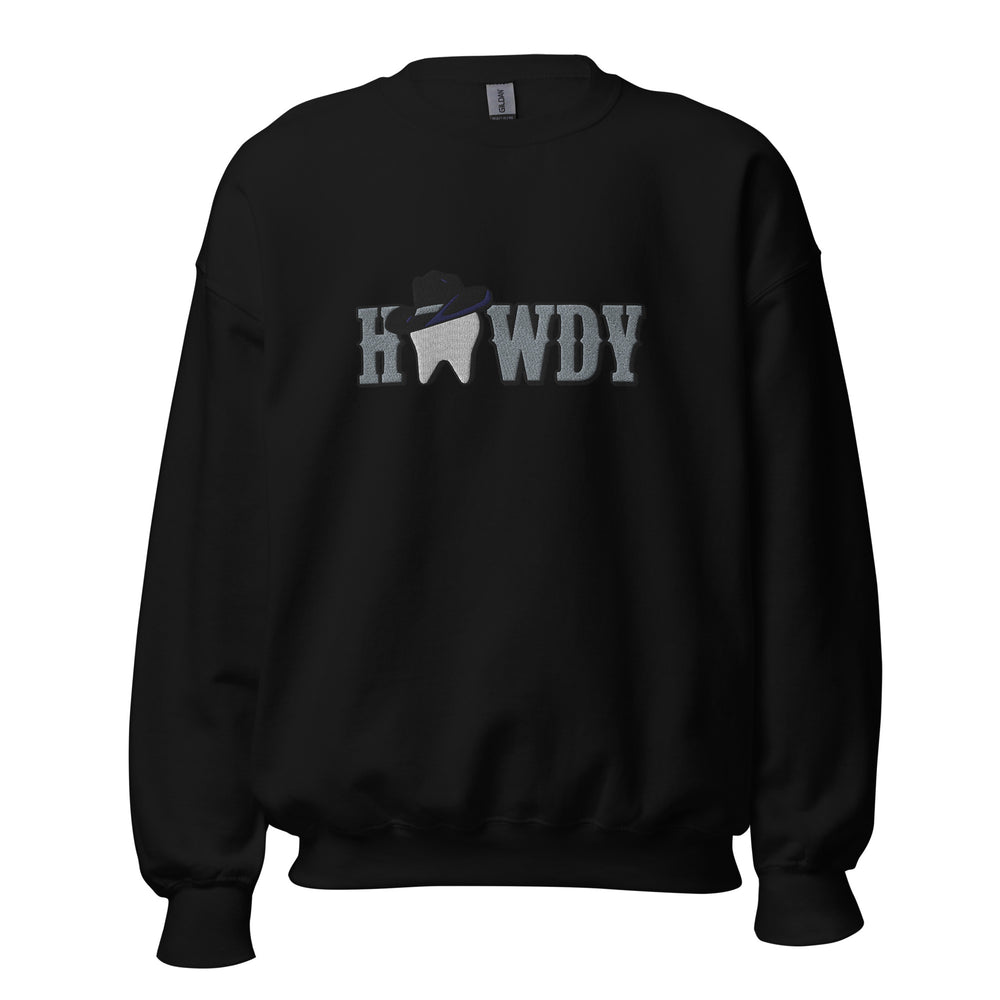 Howdy Tooth Sweatshirt Black Embroidery