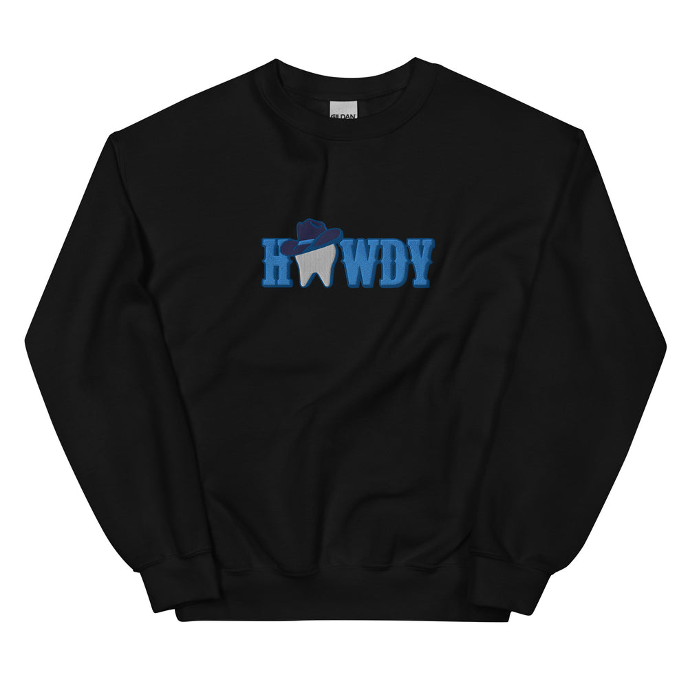 Howdy Tooth Sweatshirt Blue Embroidery