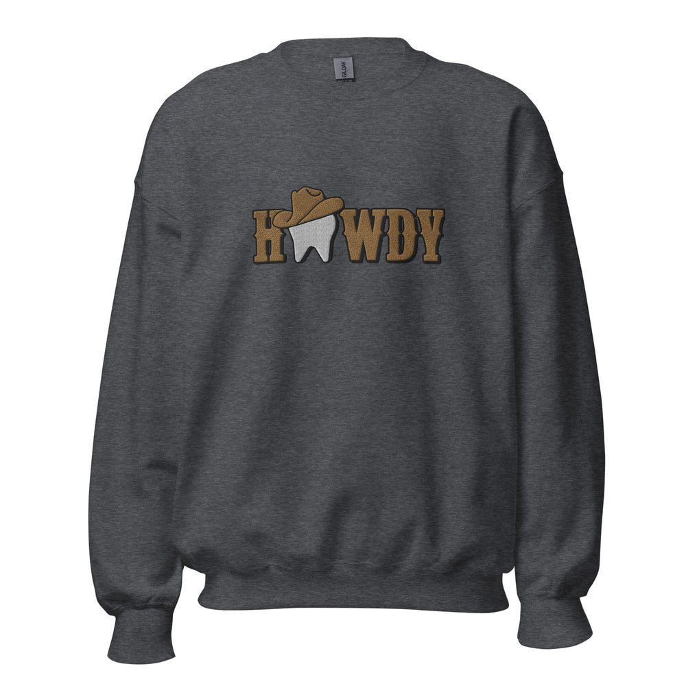 
            
                Load image into Gallery viewer, Howdy Tooth Sweatshirt Brown Embroidery
            
        