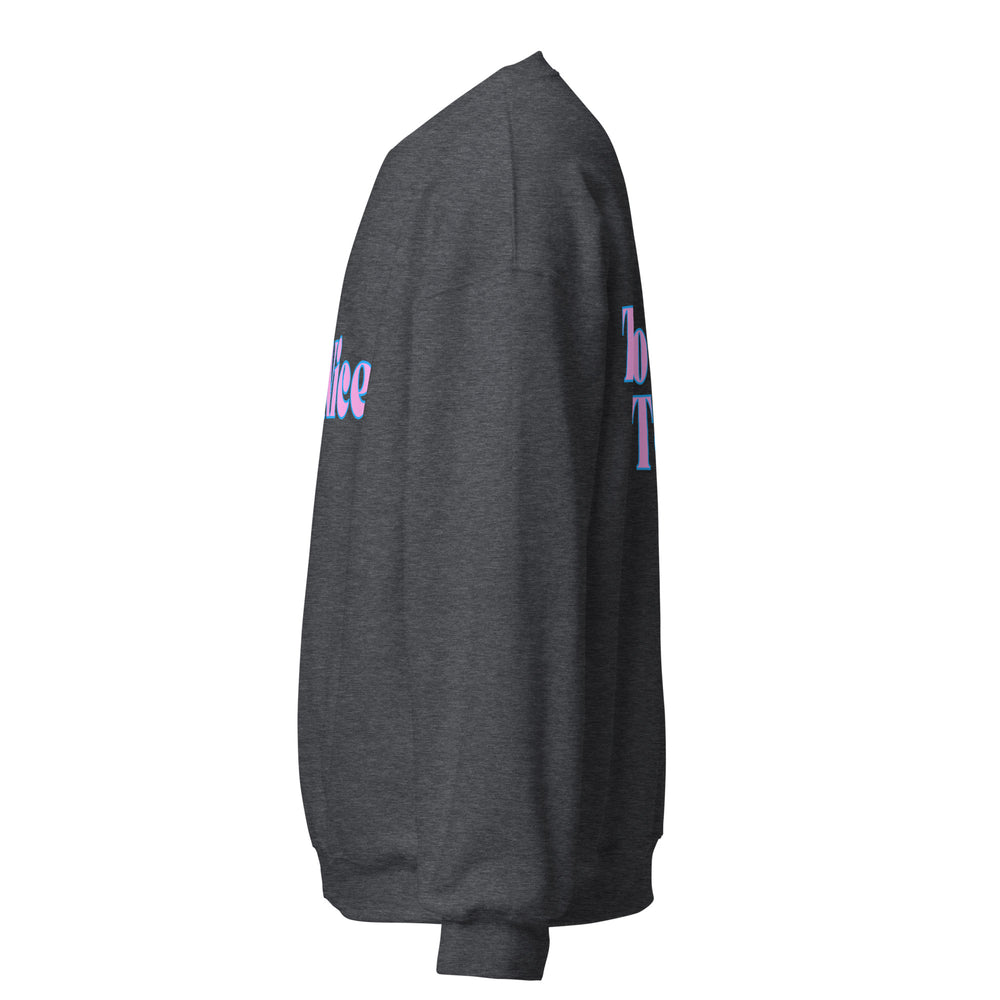 Be Nice To Your Teeth Sweatshirt Pink and Light Blue Design