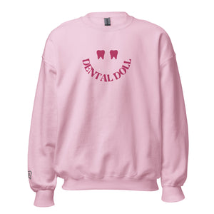 
            
                Load image into Gallery viewer, Dental Doll Happy Tooth Smile Sweatshirt Pink Embroidery
            
        