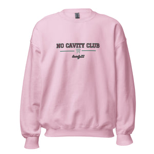 
            
                Load image into Gallery viewer, No Cavity Club Embroidered Sweatshirt Pink &amp;amp; Green Design
            
        