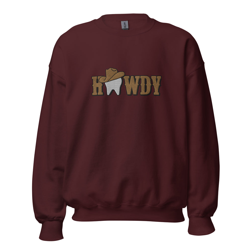 Howdy Tooth Sweatshirt Brown Embroidery