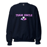 Team Smile Sweatshirt Pink and Lavender Collegiate Design