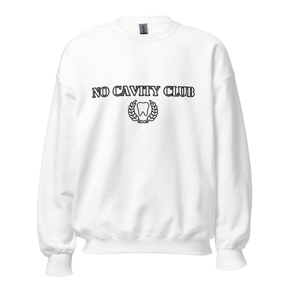 
            
                Load image into Gallery viewer, No Cavity Club Sweatshirt, Lux Font- Black and White Design
            
        