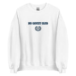 No Cavity Club Sweatshirt, Varsity Letters Embroidered Blue and White