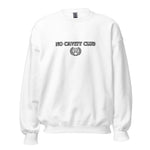 No Cavity Club Sweatshirt, Lux Font Embroidered Black and White